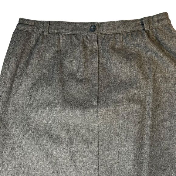 Anderson LIttle Wool Blend Midi Skirt Gray Size 12 Fully Lined Classic - Picture 5 of 9